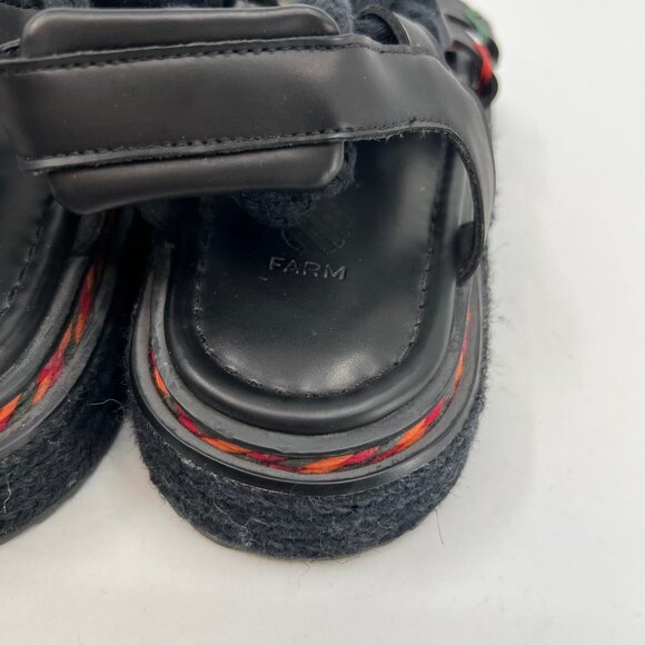 FARM Rio Black Red Platform Lace Up Sandals | Size 8 - Picture 4 of 10